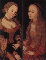 Lucas il Vecchio Cranach - St Catherine of Alexandria and St Barbara